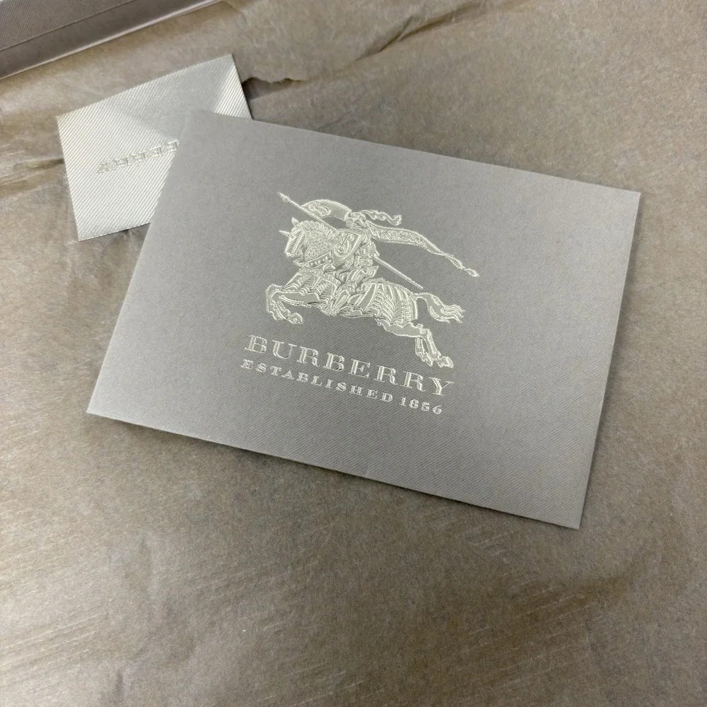 Burberry Empty Gift Box Set w/ Tissue Paper Cards & Envelope 12.75x9.75x1